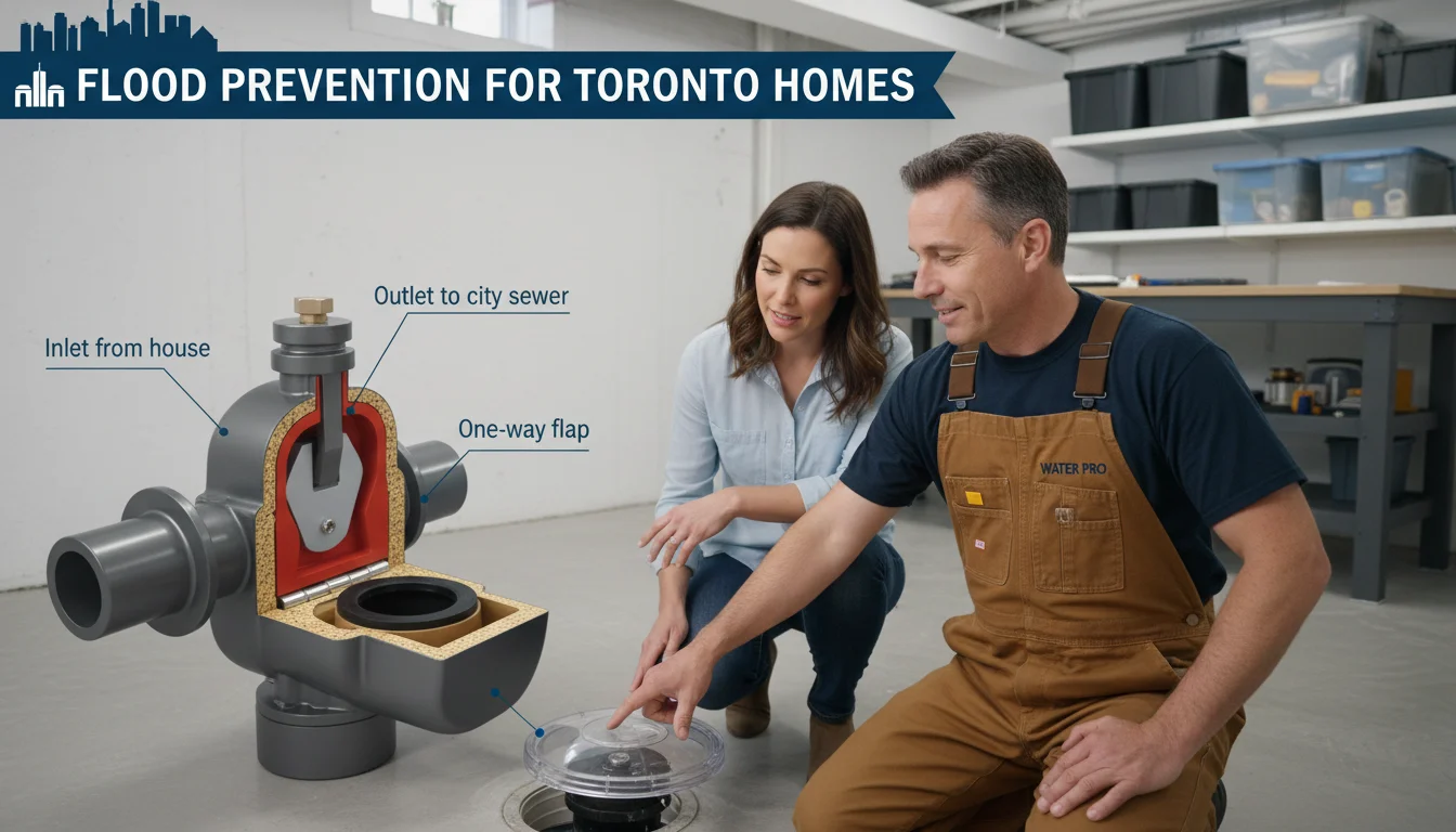 Backwater valve guide