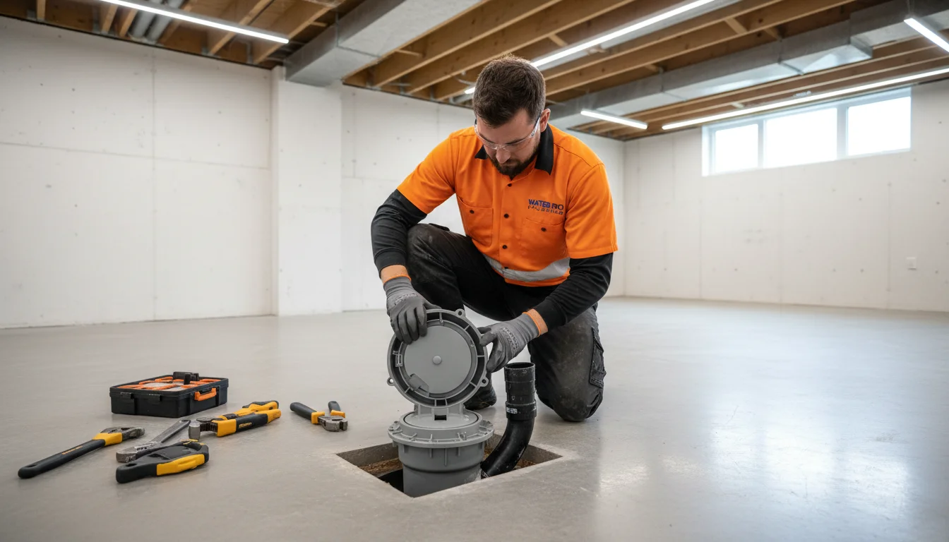 Backwater valve protecting basement