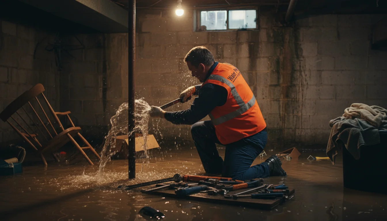 Burst pipe emergency repair