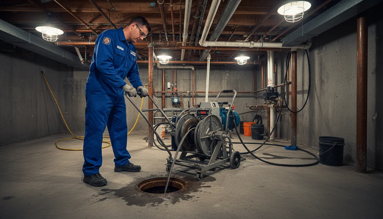 Main drain cleaning