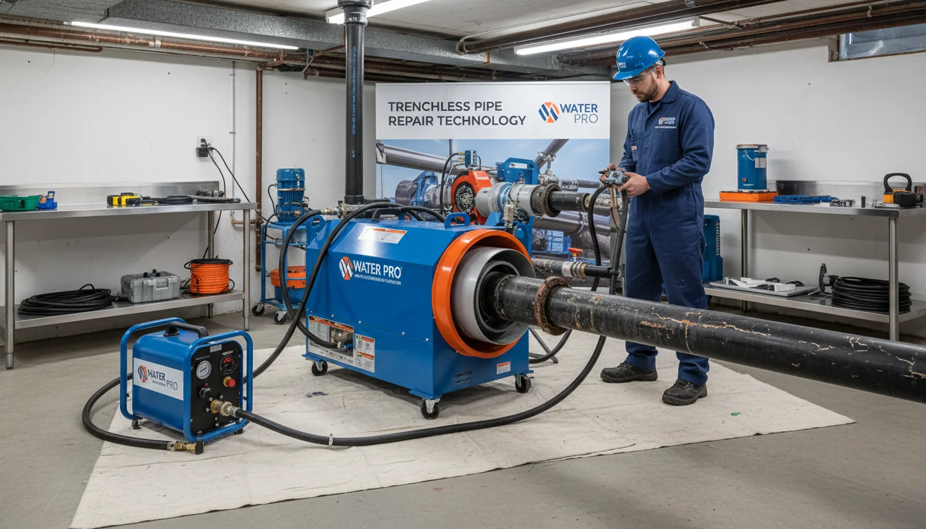 CIPP pipe lining equipment being prepared for trenchless sewer repair in Toronto