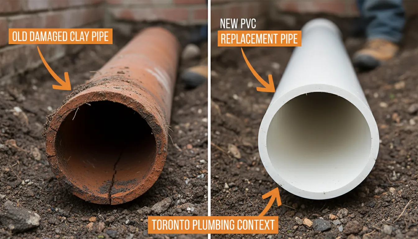 Professional plumber examining sewer line with camera inspection to determine repair vs replacement decision