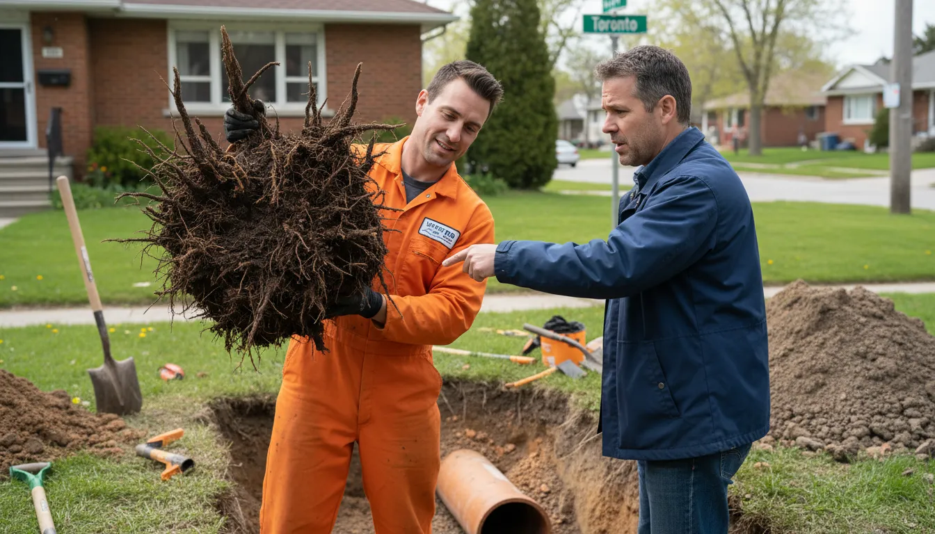 Tree Roots in Sewer Line Toronto - Detection & Removal Guide 2025 - Toronto plumbing guide